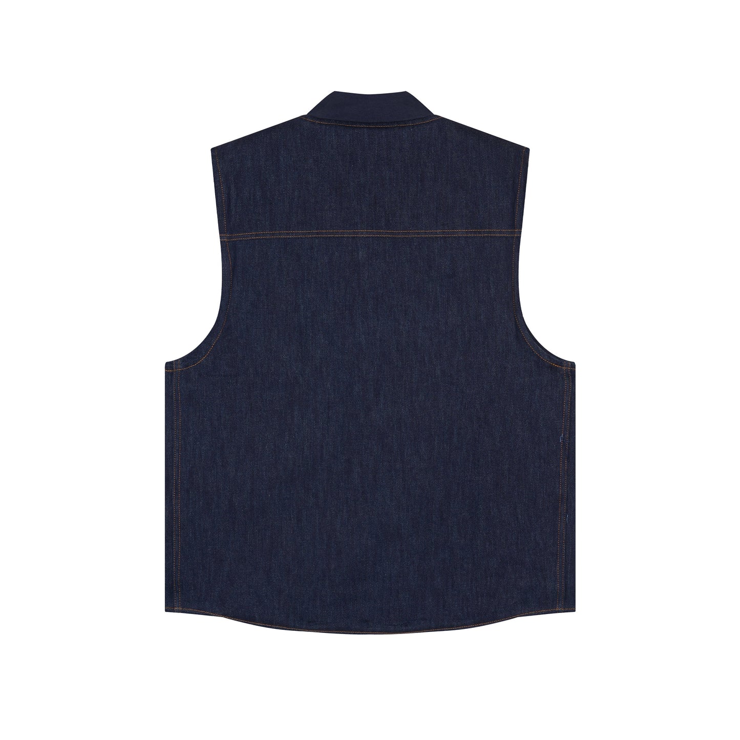 Gilet sans manches en jean brut doublé laine