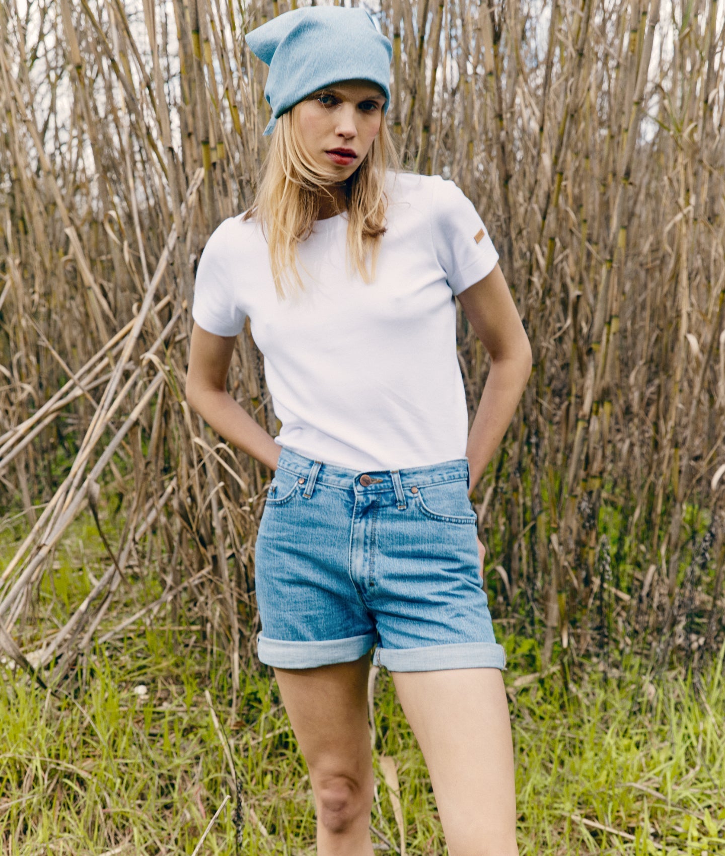 Short femme taille haute en jean Clair - Aimé